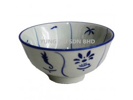 4.5^BOWL(HAND COLOR ANTIQUE BLUE)